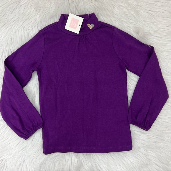 NWT!! Janie and Jack Purple Turtleneck with Embroidered Maltese Dog on Collar - Picture 2 of 11